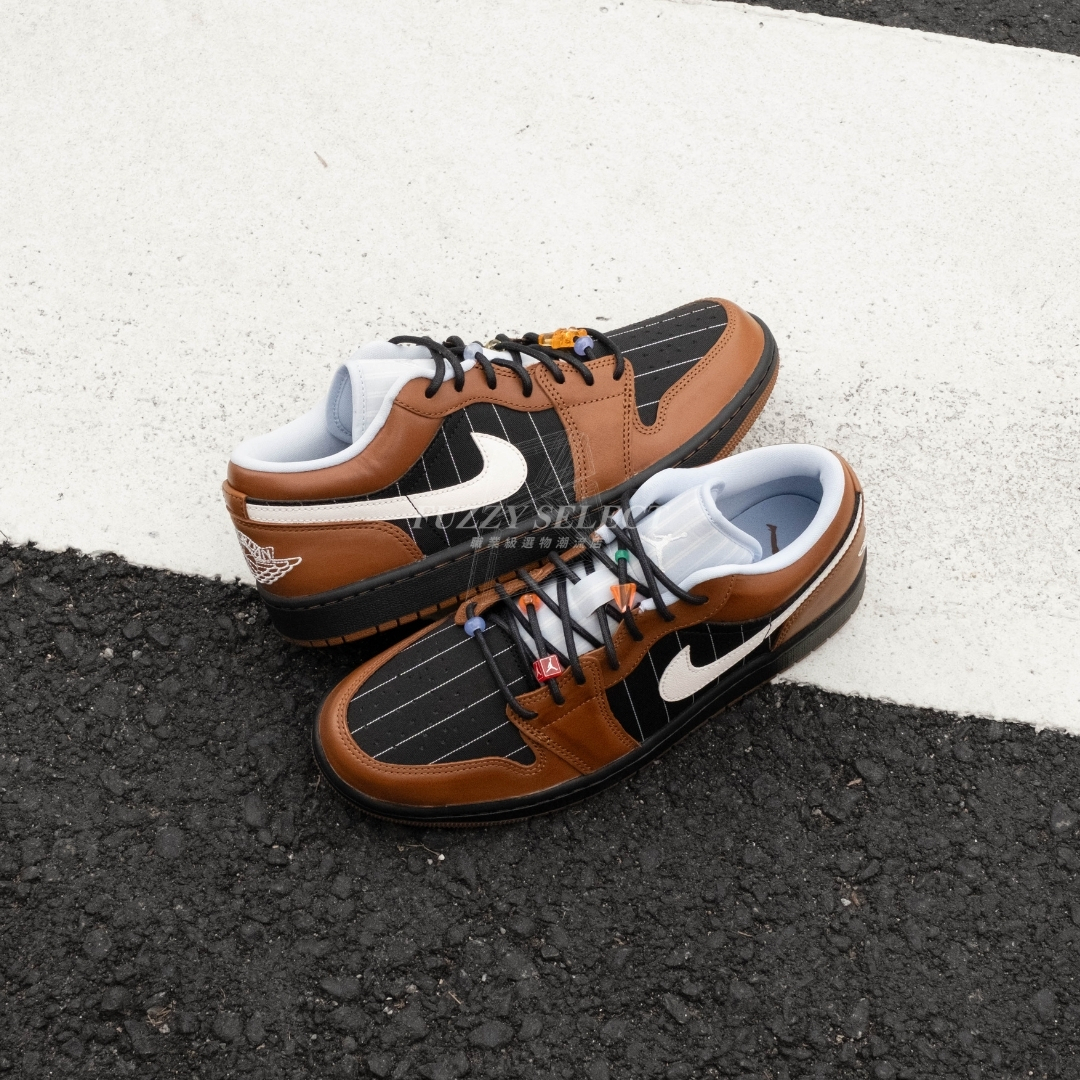 【逢甲FUZZY】Air Jordan 1 Low "Light British Tan" 條紋 棕黑 IR7560-010