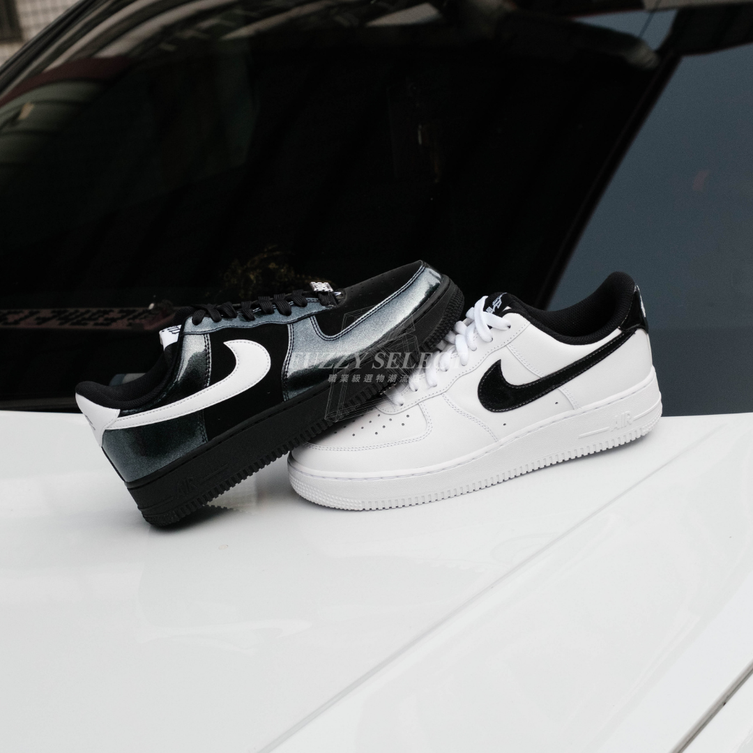 【逢甲 FUZZY】Nike Air Force 1 "Gothic" 漆皮亮面 歌德字 刺繡 金屬 黑白 IB6843-001 白黑 HF2898-101