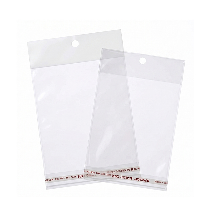 OPP透明吊式自黏袋 空白 8.5*17cm 100入/包 8.5*17cm【4-14085-17】