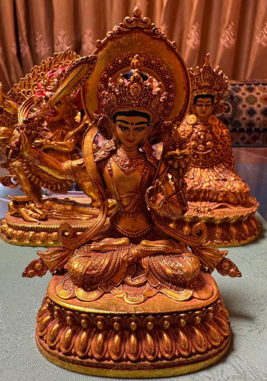 ZC017 文殊菩薩佛像鍍金