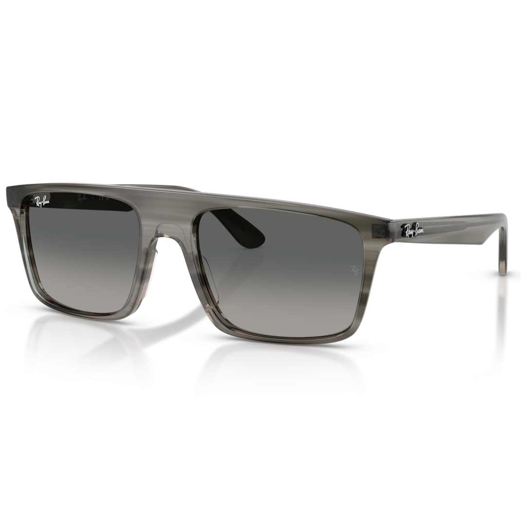 【RayBan】RB2222F 143871-57mm 太陽眼鏡(條紋灰色|漸變灰色)