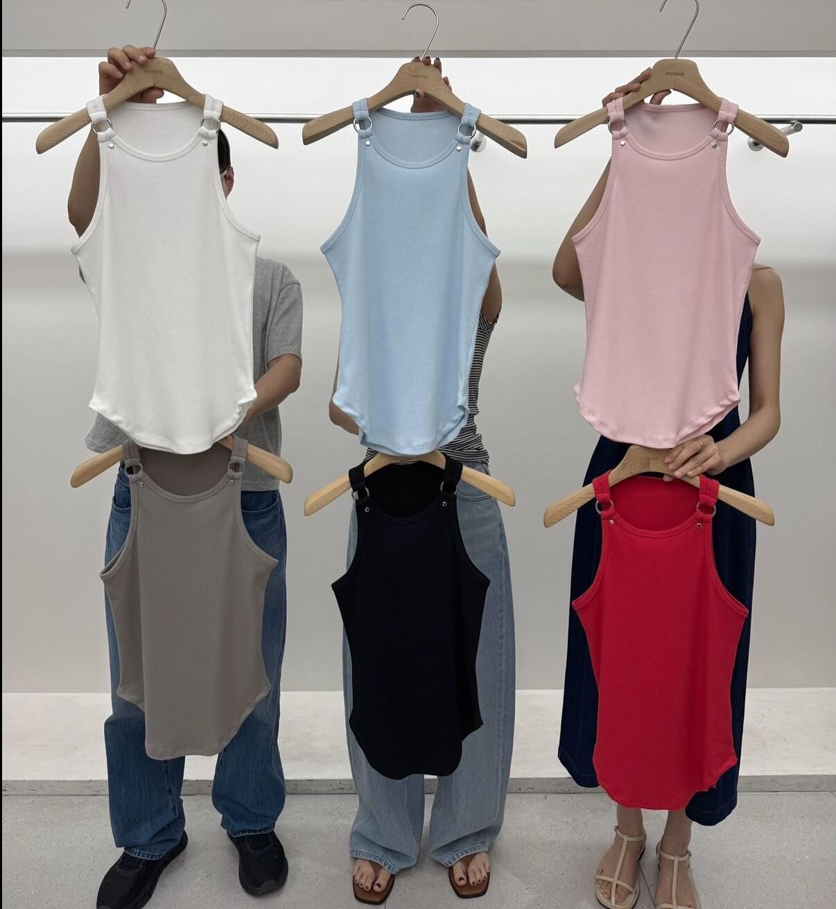 TG6124 粗帶圈圈扣背心