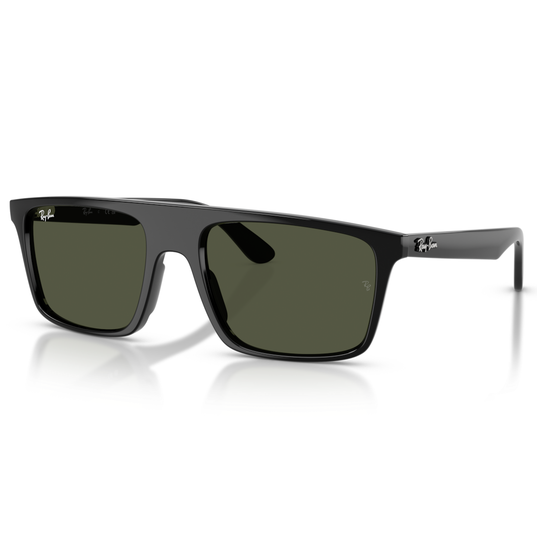 【RayBan】RB2222F 901/31-57mm 太陽眼鏡(黑色|綠色)