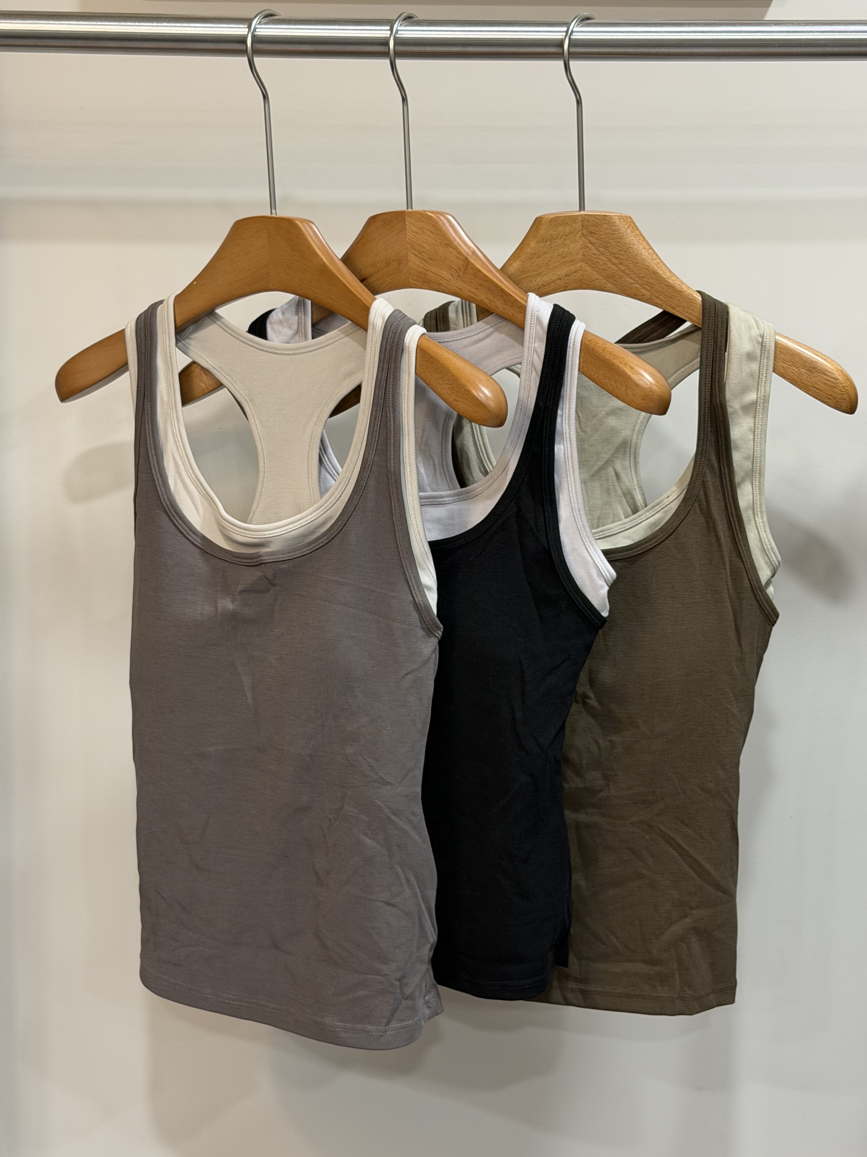 W00238萊卡涼感材質假兩件式背心