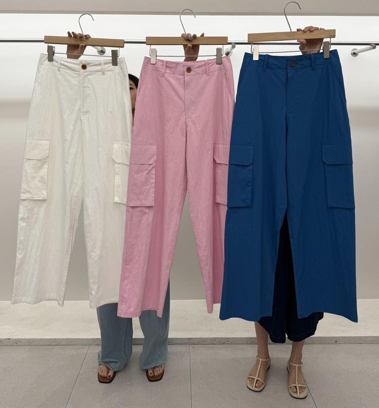 TG6132 日系口袋肌理感長褲