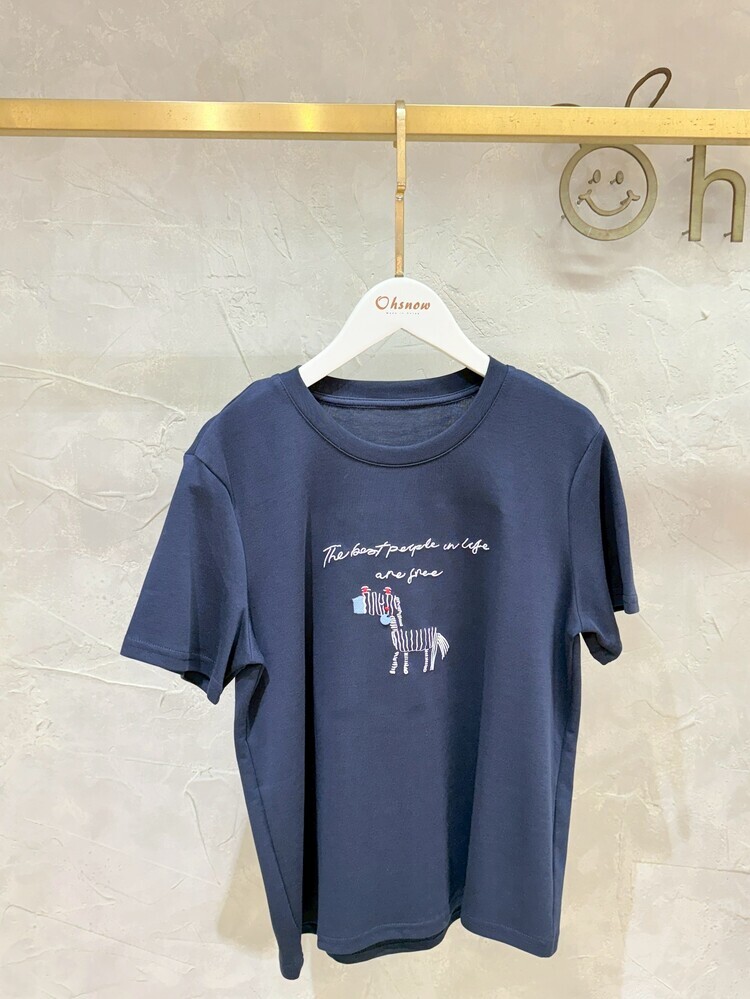 英字刺繡斑馬上衣