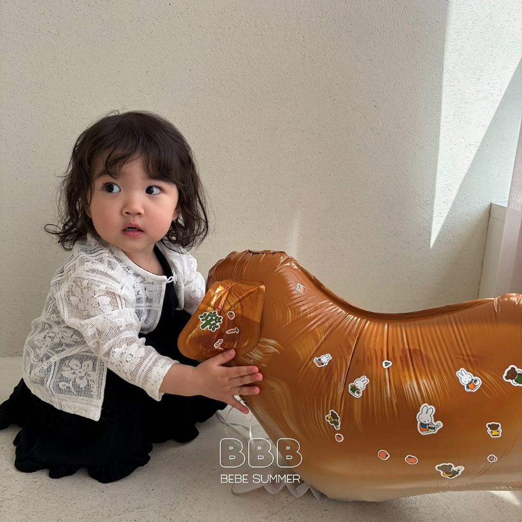 正韓夏bella_bambina 嫩嬰/小童米白花花小外套