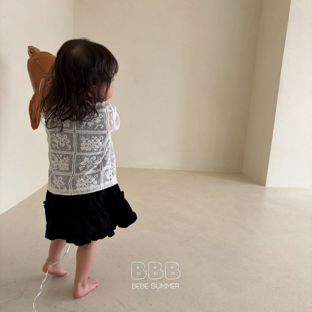 正韓夏bella_bambina 嫩嬰/小童米白花花小外套