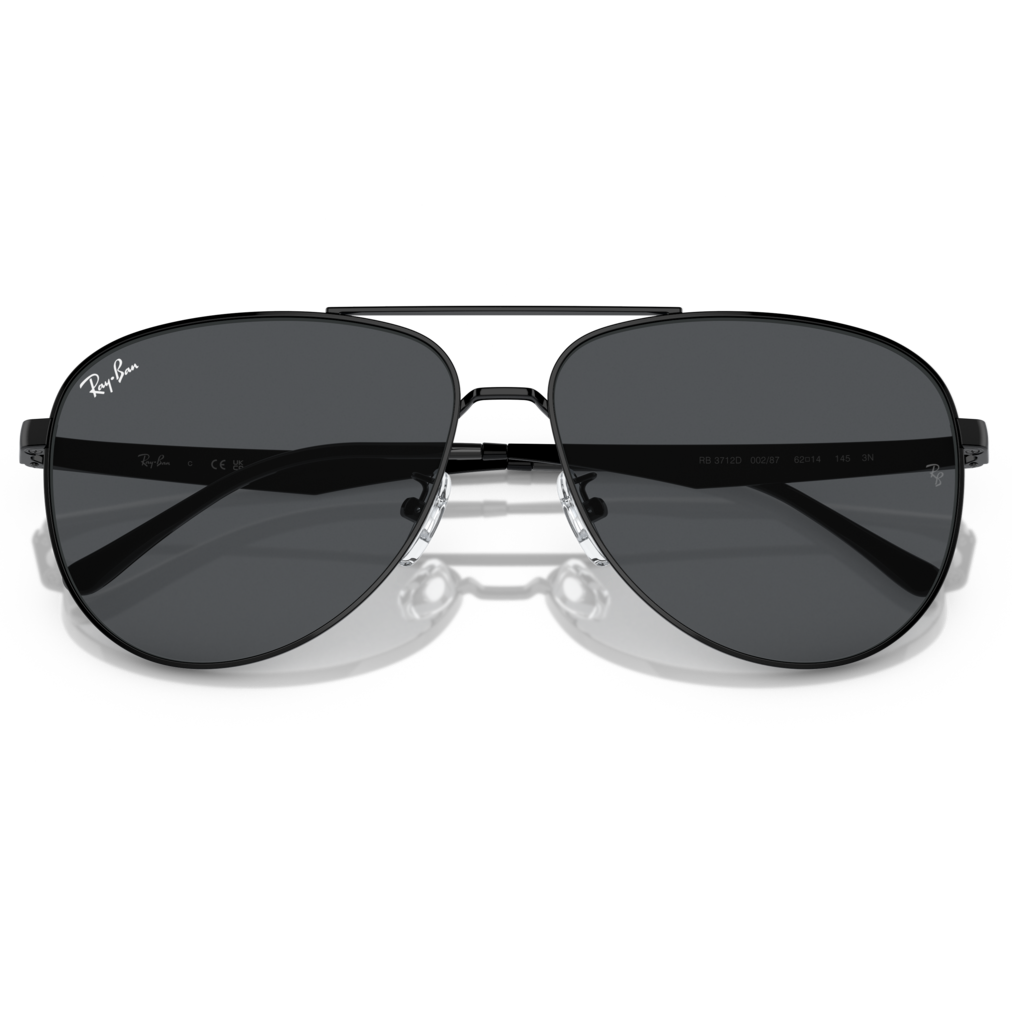 【RayBan】RB3712D 002/87-62mm 雙槓飛官框太陽眼鏡♣