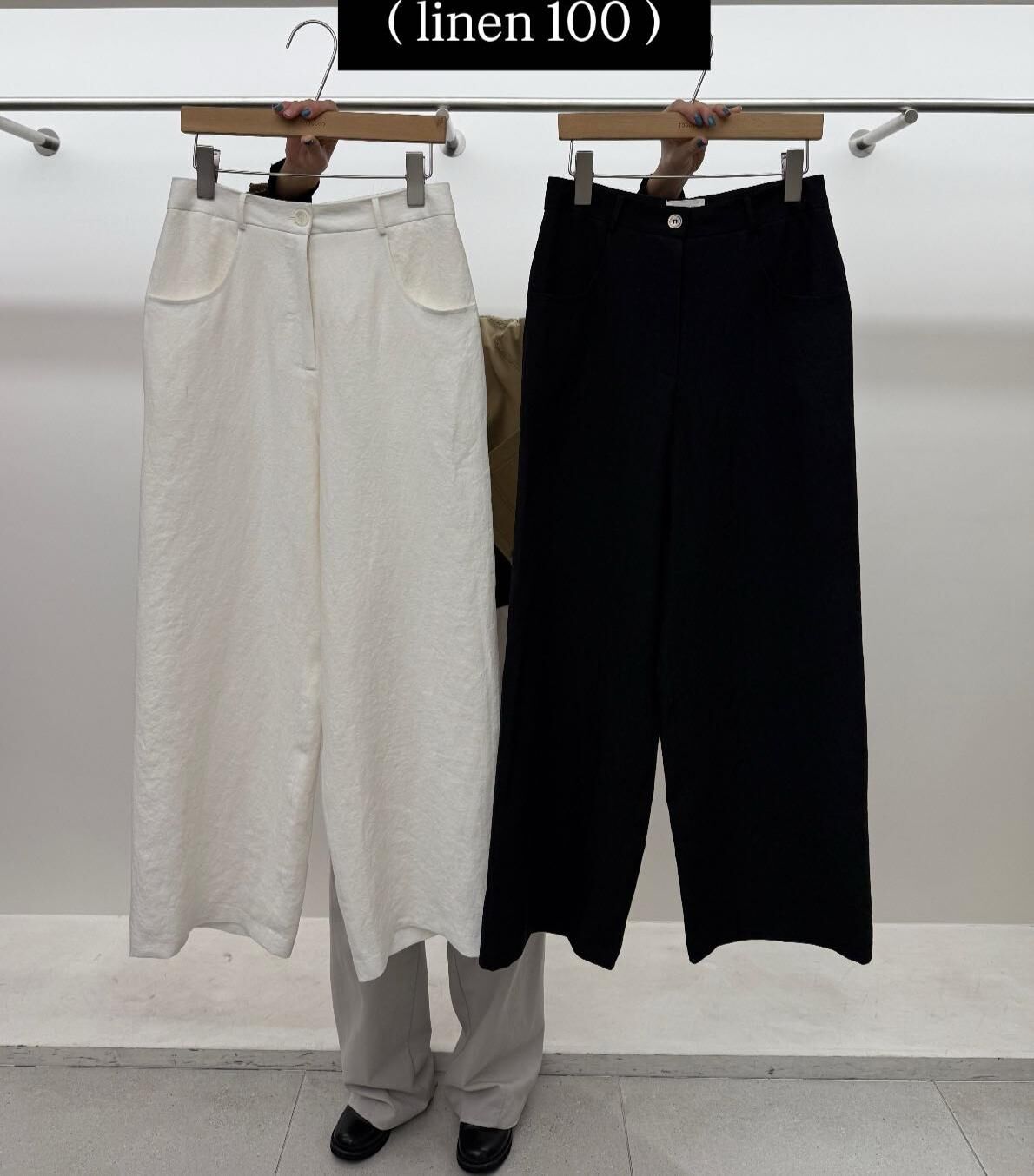 TG6139 亞麻休閒直筒長褲