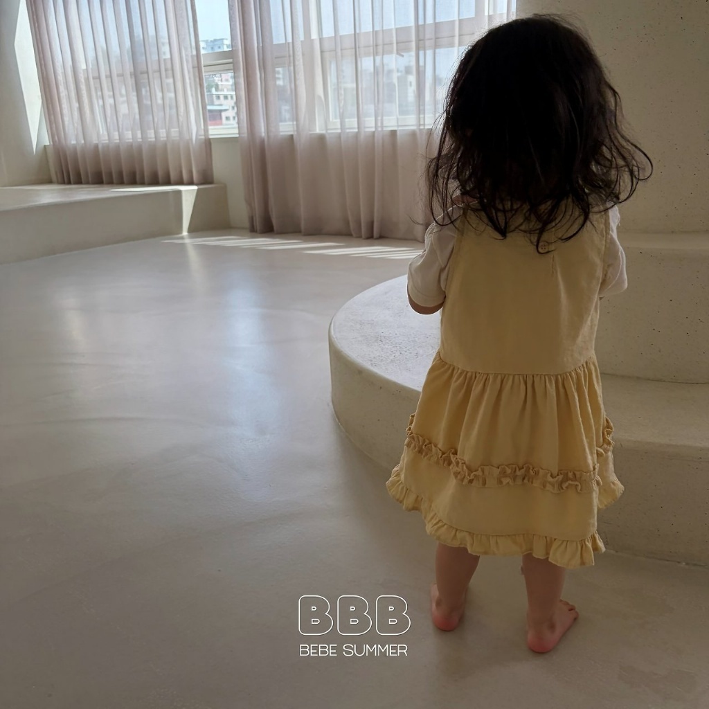 正韓夏bella_bambina 嫩嬰/小童連身奶油洋裝