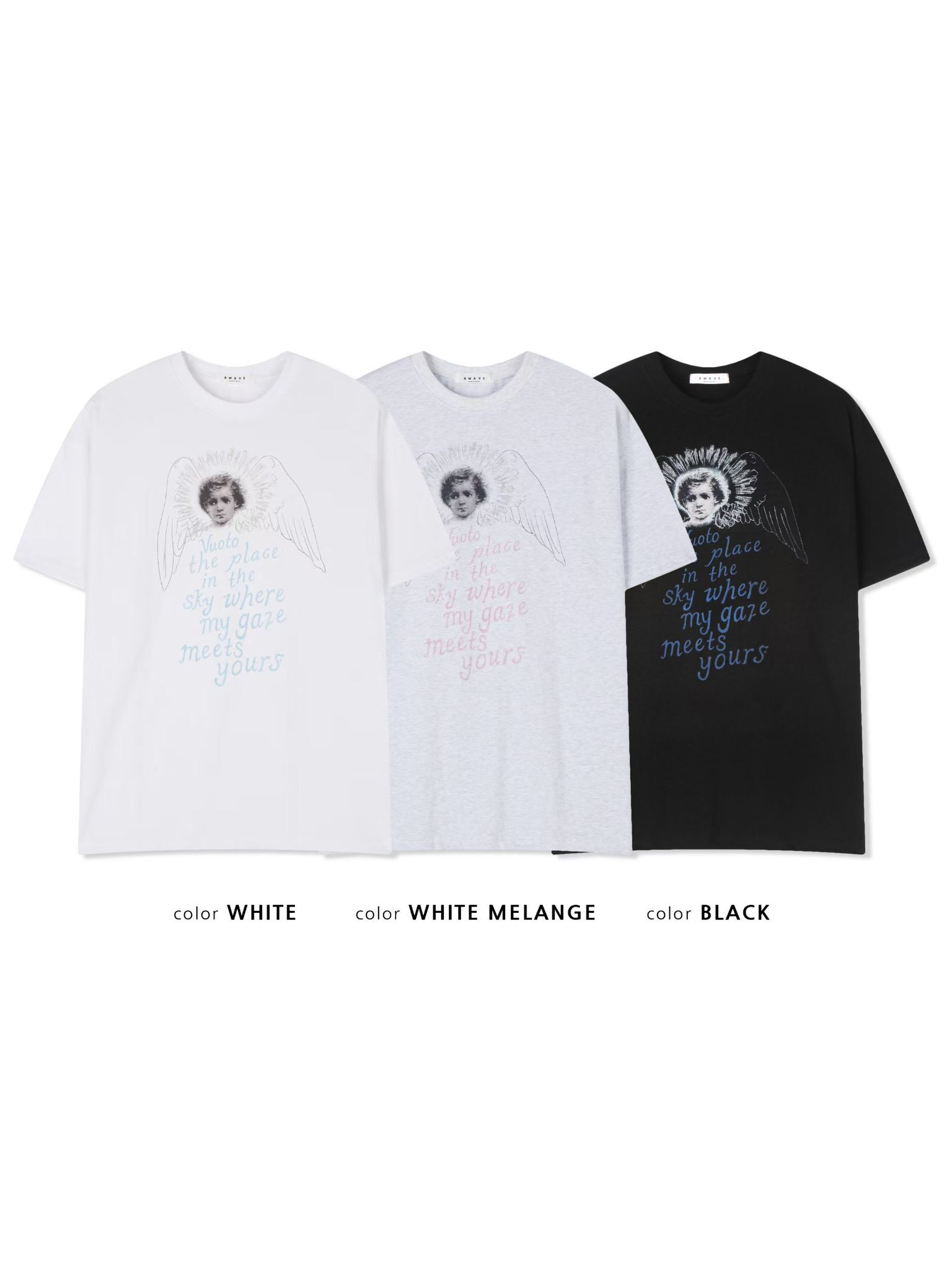 英文字圖案短袖Tee AWAVE-002T