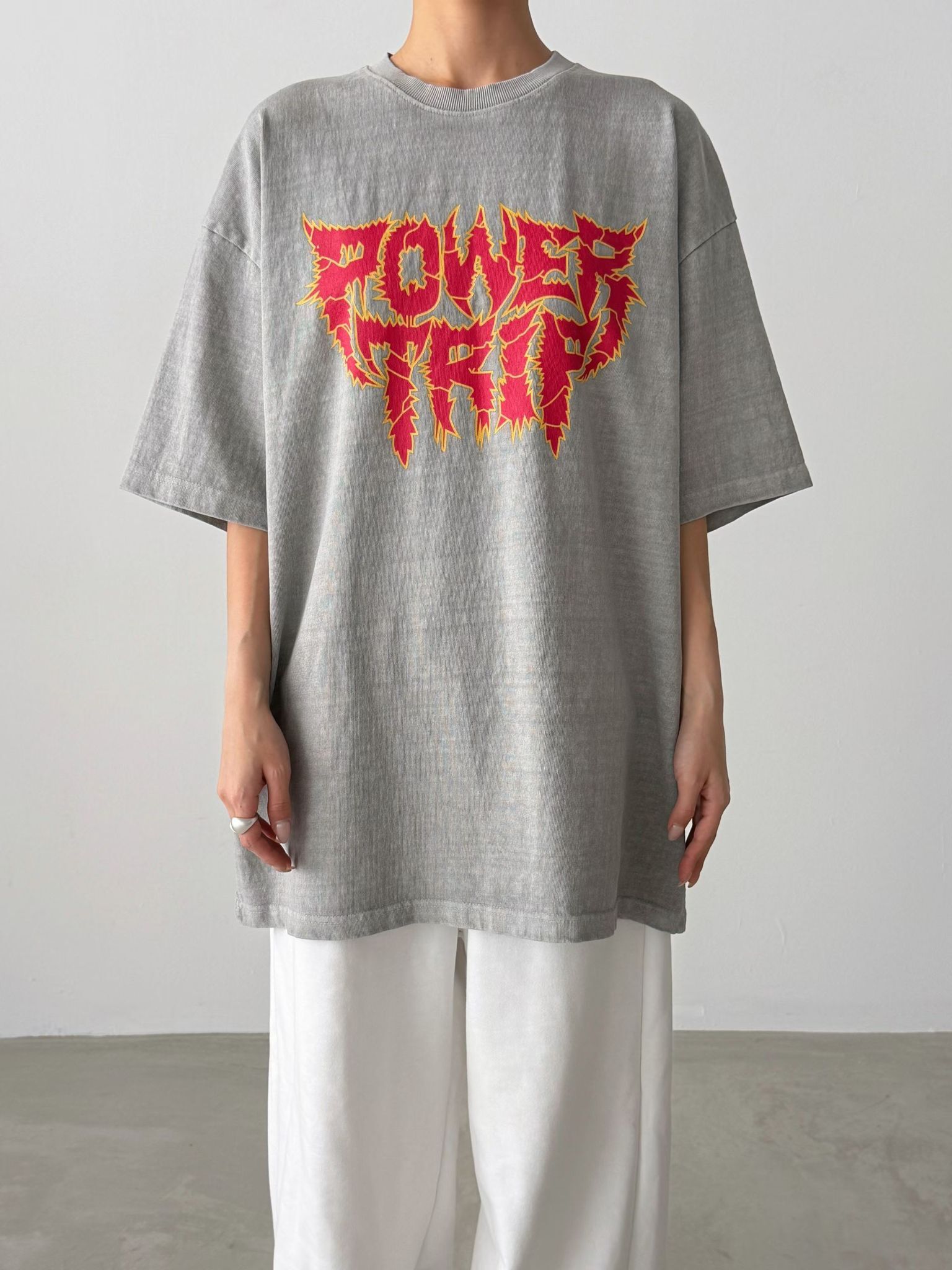 洗水英文字短袖Tee AWAVE-003T