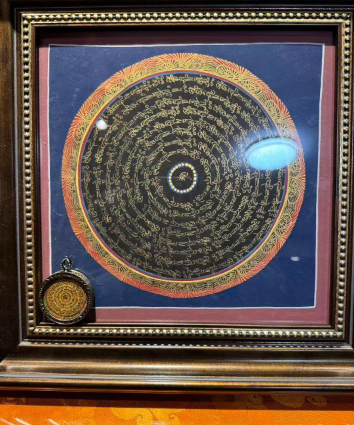 ZC004 心經手繪擺台送 手繪六字箴言唐卡