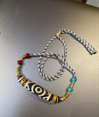 ZC034 熊貓三眼項鍊(可調整長度)