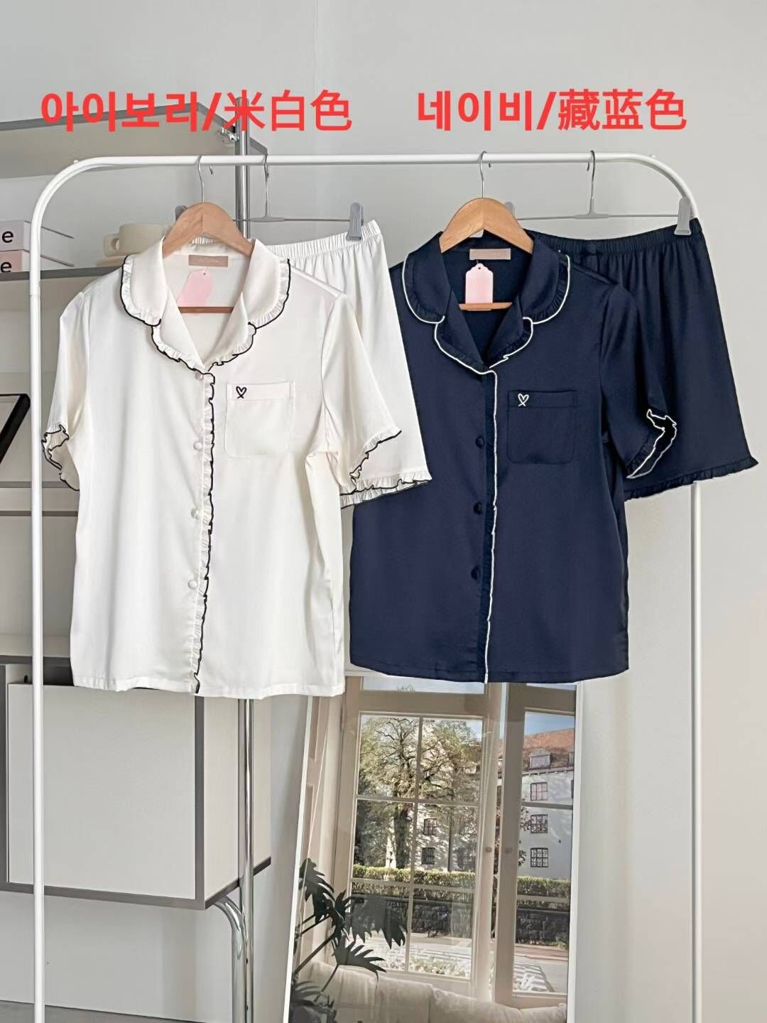 VA6106 醋酸明線邊睡衣