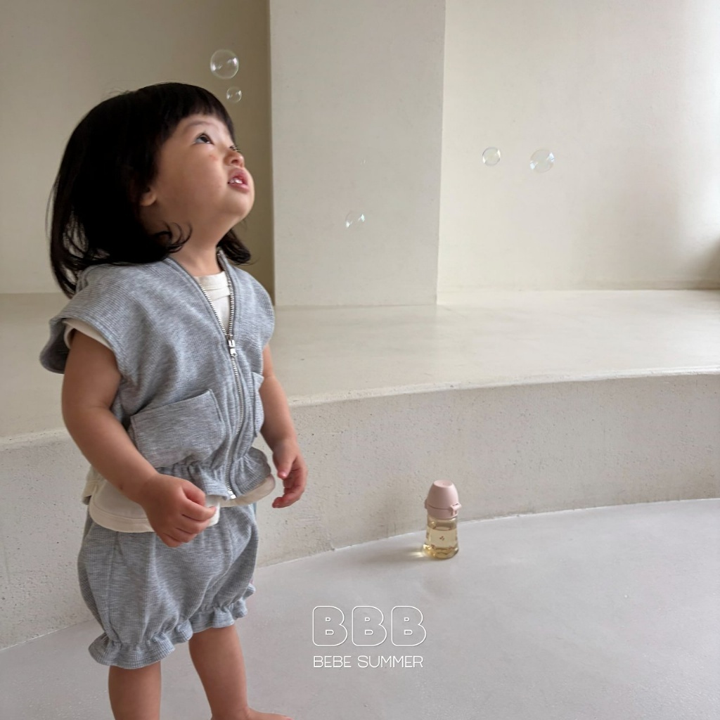 正韓夏bella_bambina 嫩嬰小童兩色花邊背心套裝