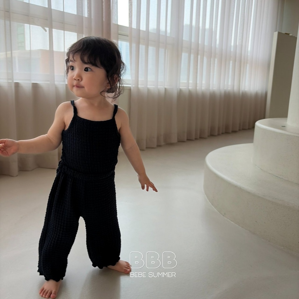 正韓夏bella_bambina 嫩嬰小童鬆餅吊帶套裝