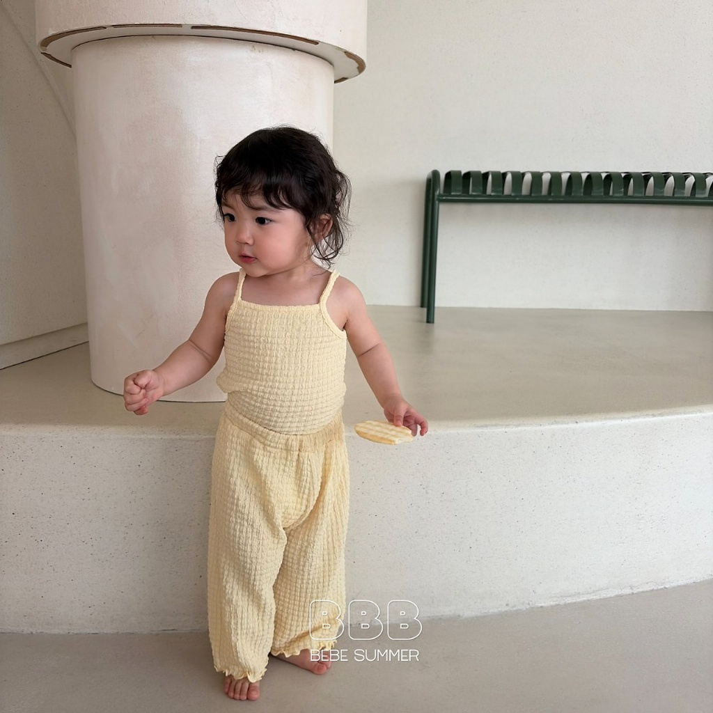 正韓夏bella_bambina 嫩嬰小童鬆餅吊帶套裝