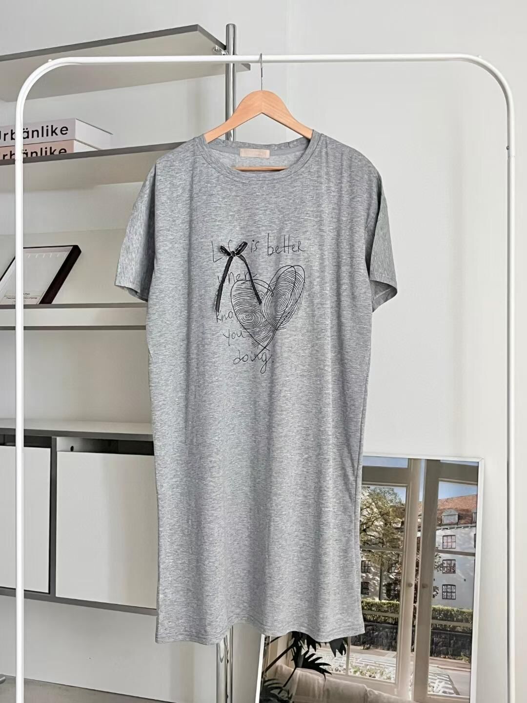 VA6117 指紋心心連身睡裙