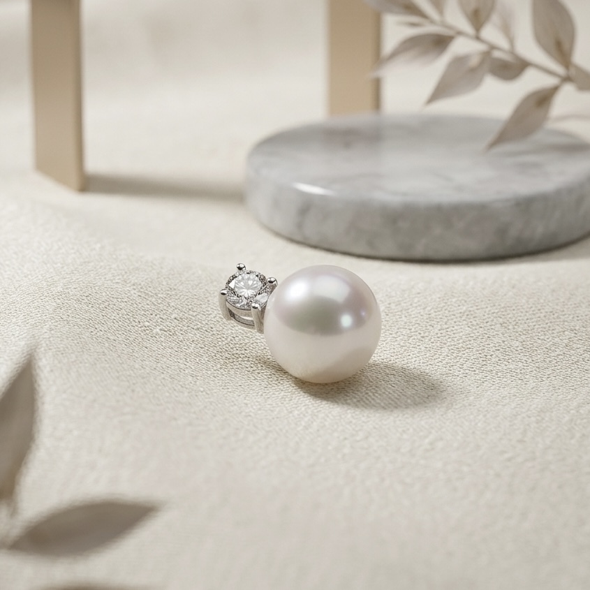 頂級鏡面系列-18K金日本Akoya珍珠吊墜