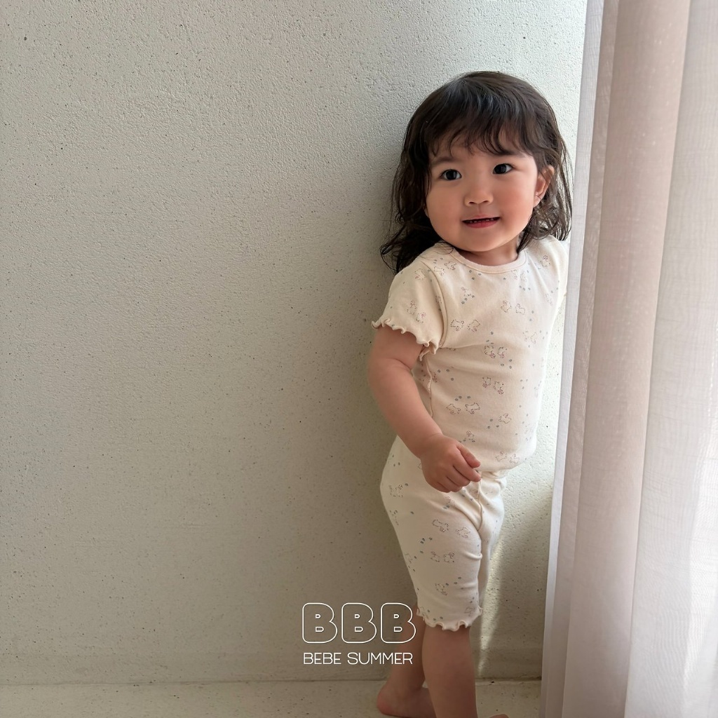 正韓夏bella_bambina 嫩嬰小童小兔捲捲家居服