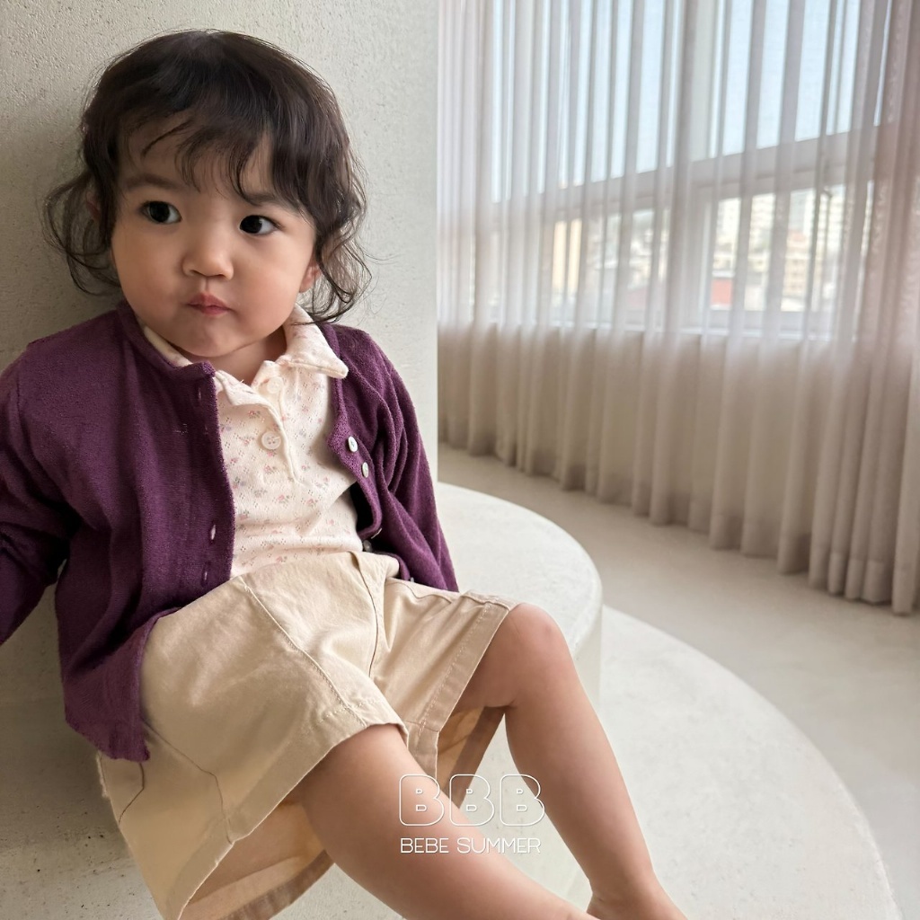 正韓夏bella_bambina 嫩嬰小童三色文青風冷氣房外套