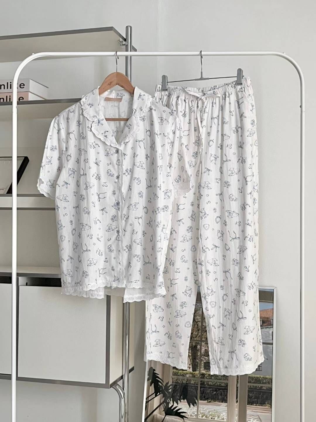 VA6122 小羊反領純棉睡衣