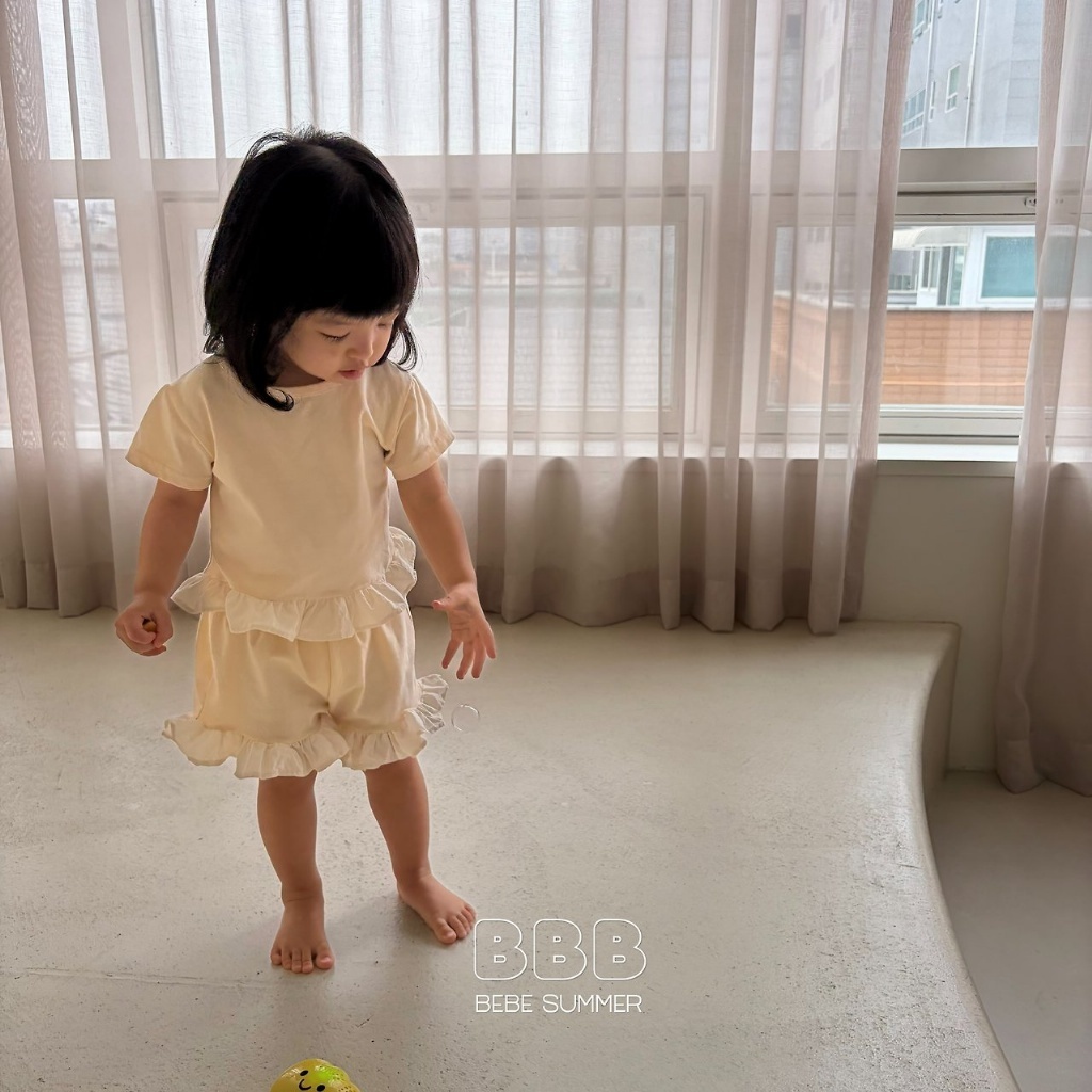 正韓夏bella_bambina 嫩嬰小童兩色大浪花短褲
