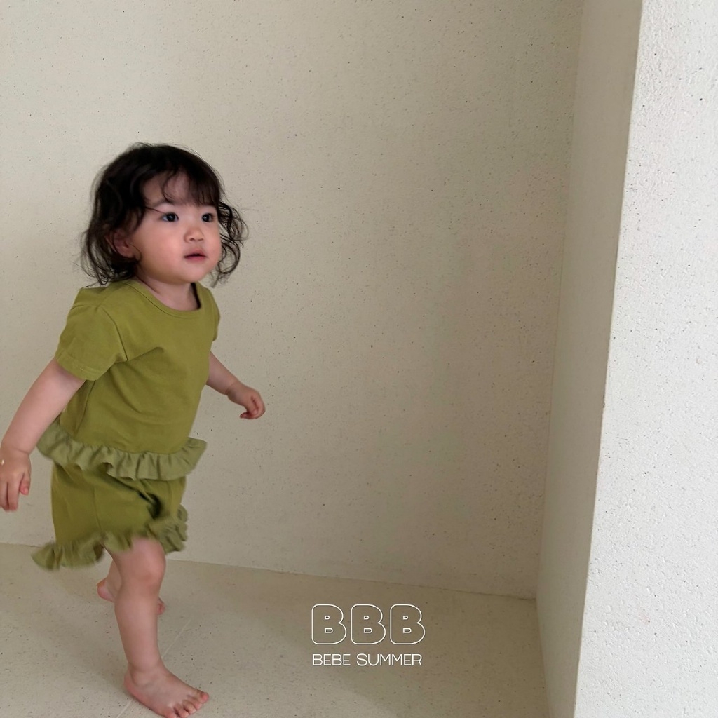 正韓夏bella_bambina 嫩嬰小童兩色大浪上衣