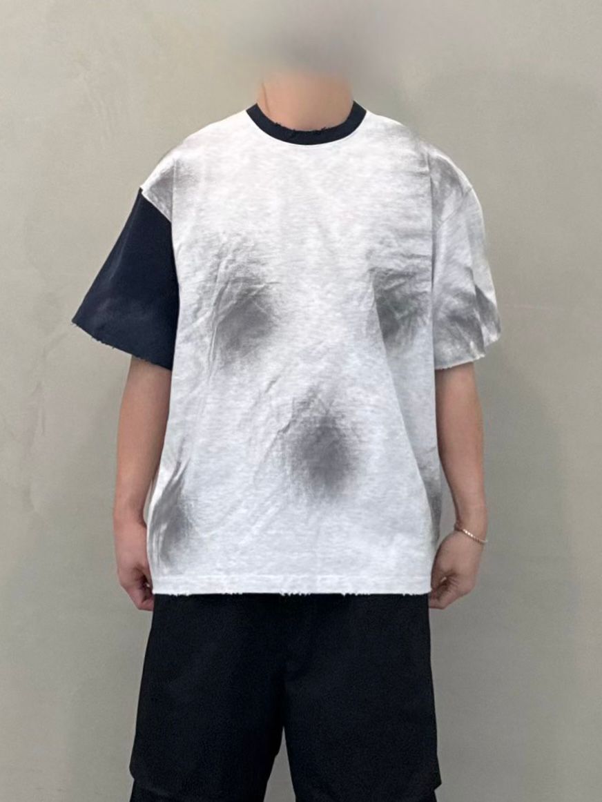 仿污拼色短袖Tee AL!VE-001T