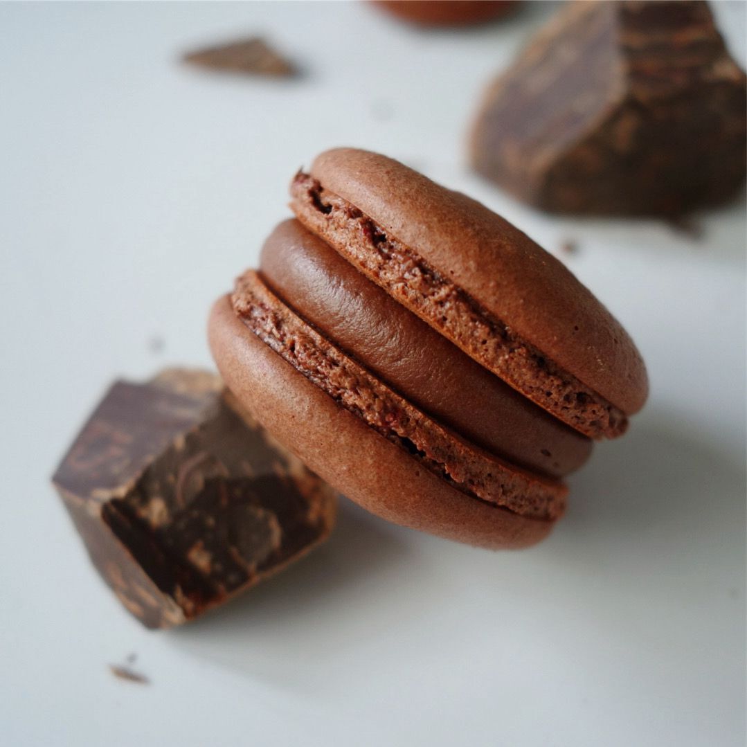 Extra Dark Chocolate Macaron