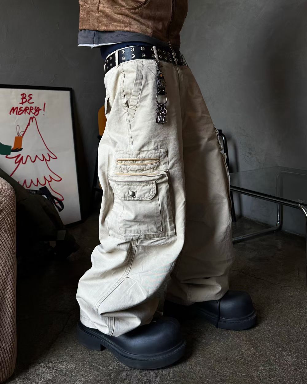 洗水工裝鬆身褲 HiRlSK-001P