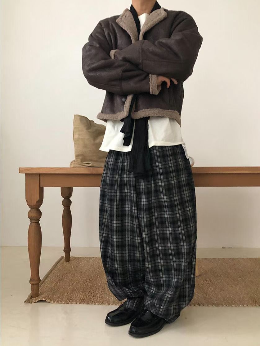 格仔鬆身褲 HiRlSK-003P