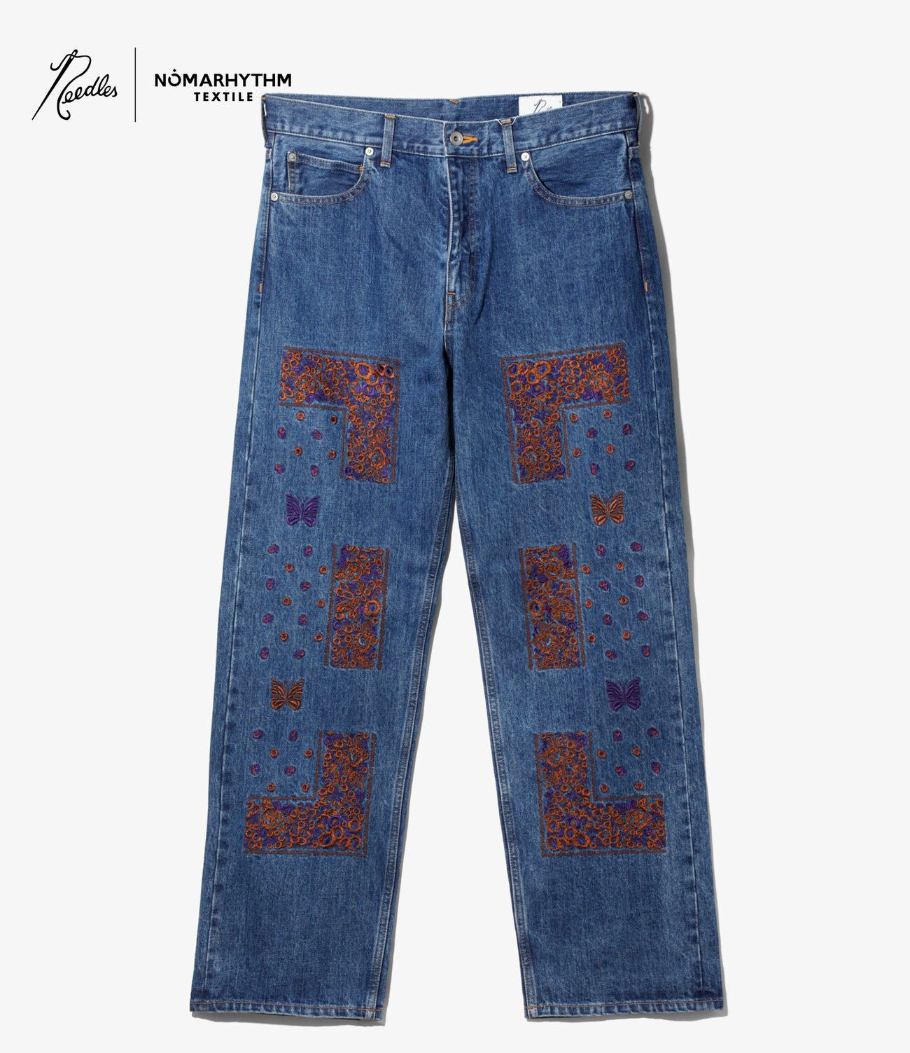 『日本連線中』2026SS NEEDLES NOMARHYTHM TEXTILE Bandana Emb. Denim Pant 蝴蝶 刺繡 丹寧 牛仔褲 日本製 SX2111A SX2111B