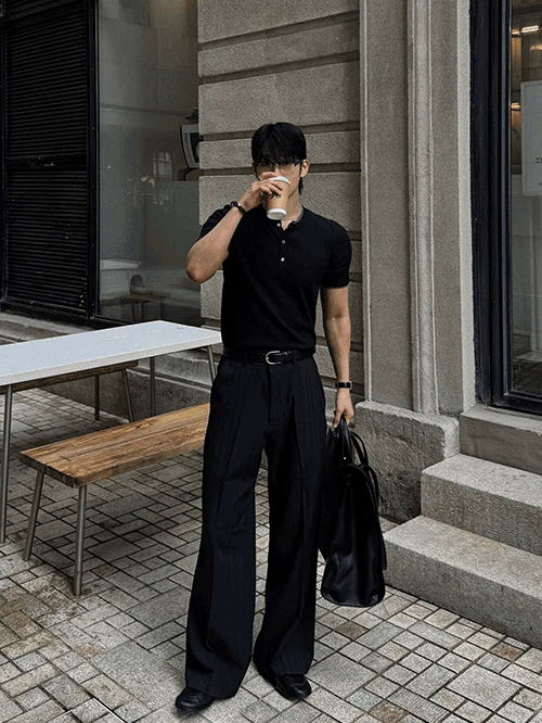 Levan pleated flare slacks