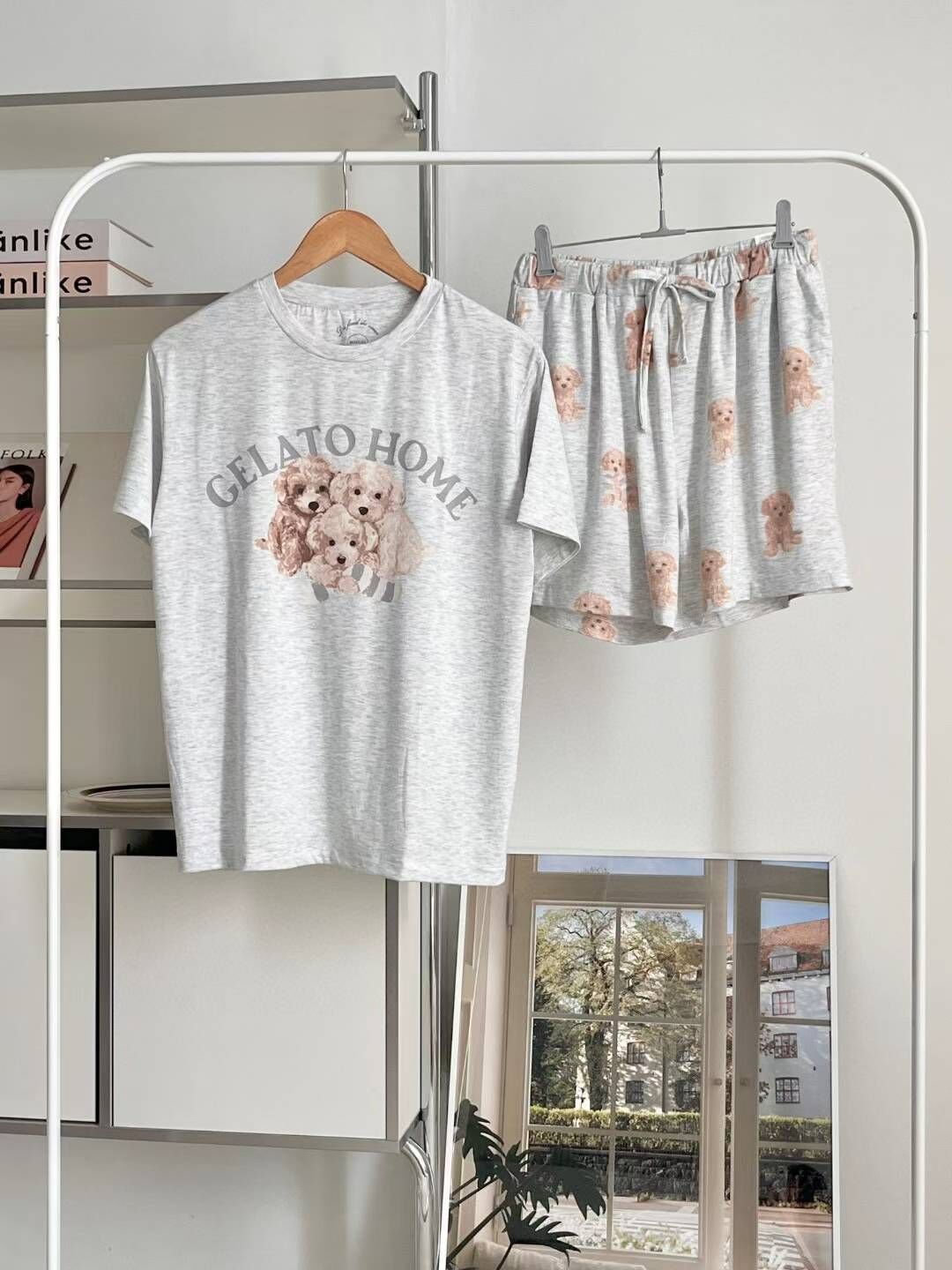 VA6160 三隻小狗睡衣