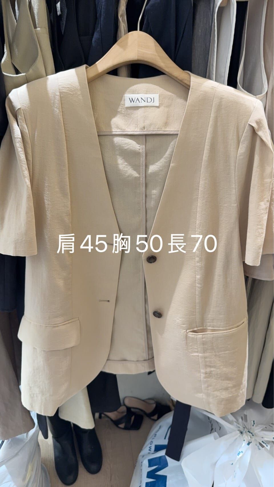 WJ6106 薄款短袖西裝外套