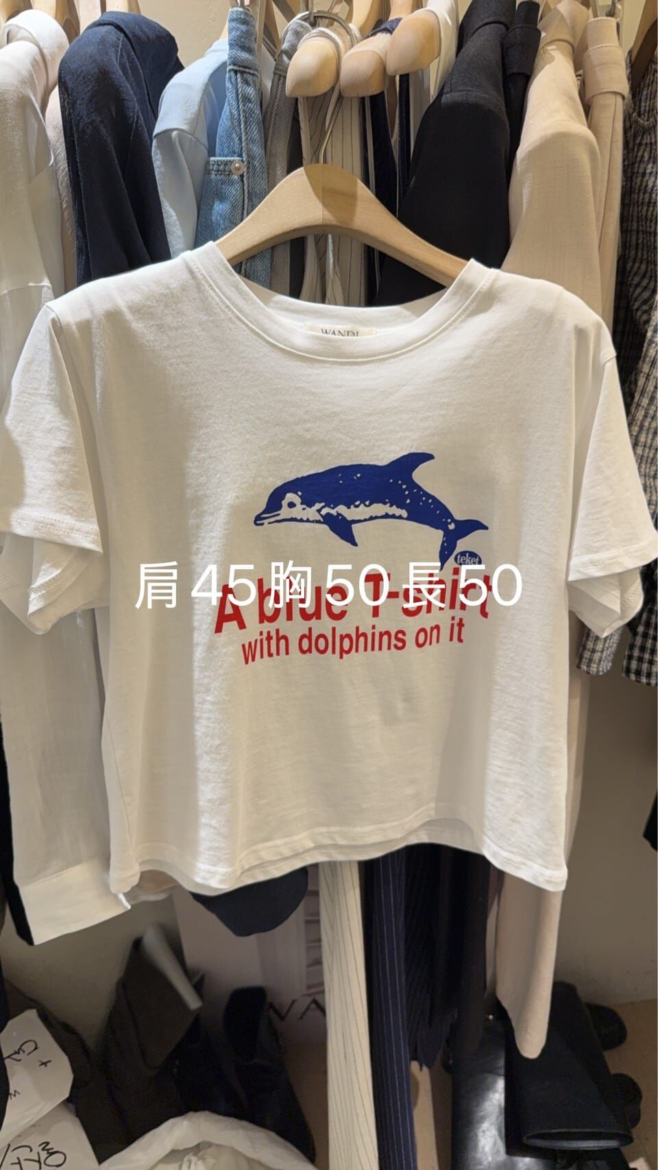 WJ6113 歐美海豚字母Tee