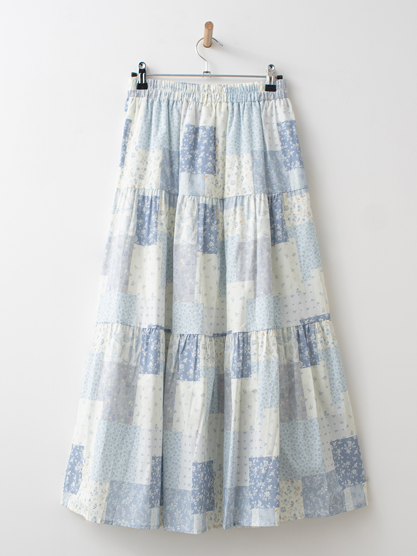 波西米亞田園風絲滑棉層次蛋糕長裙