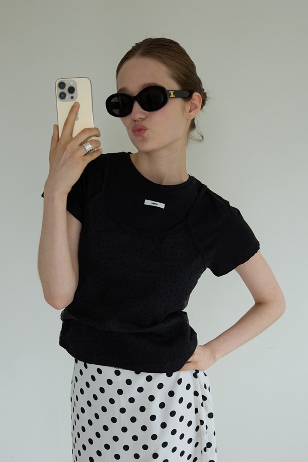 LETERIE｜BUSTIER LAYERED T-SHIRT (12colors)