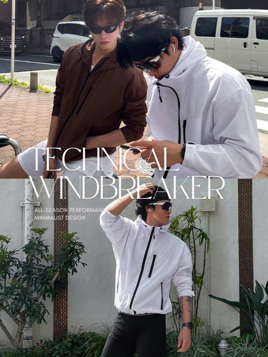 科技防風連帽夏日外套