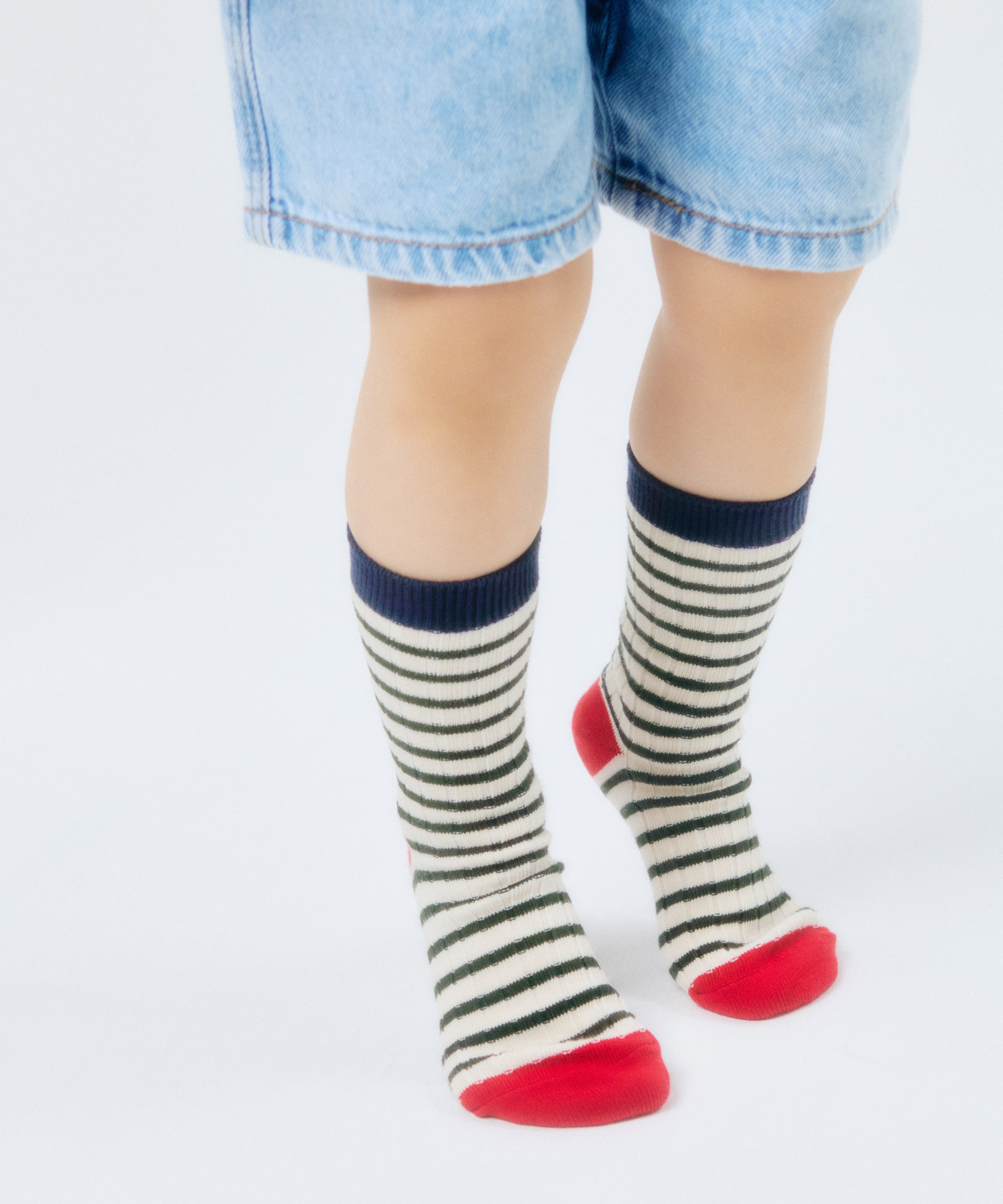 I HATE MONDAY｜Mono Stripe Kids Socks (2colors)