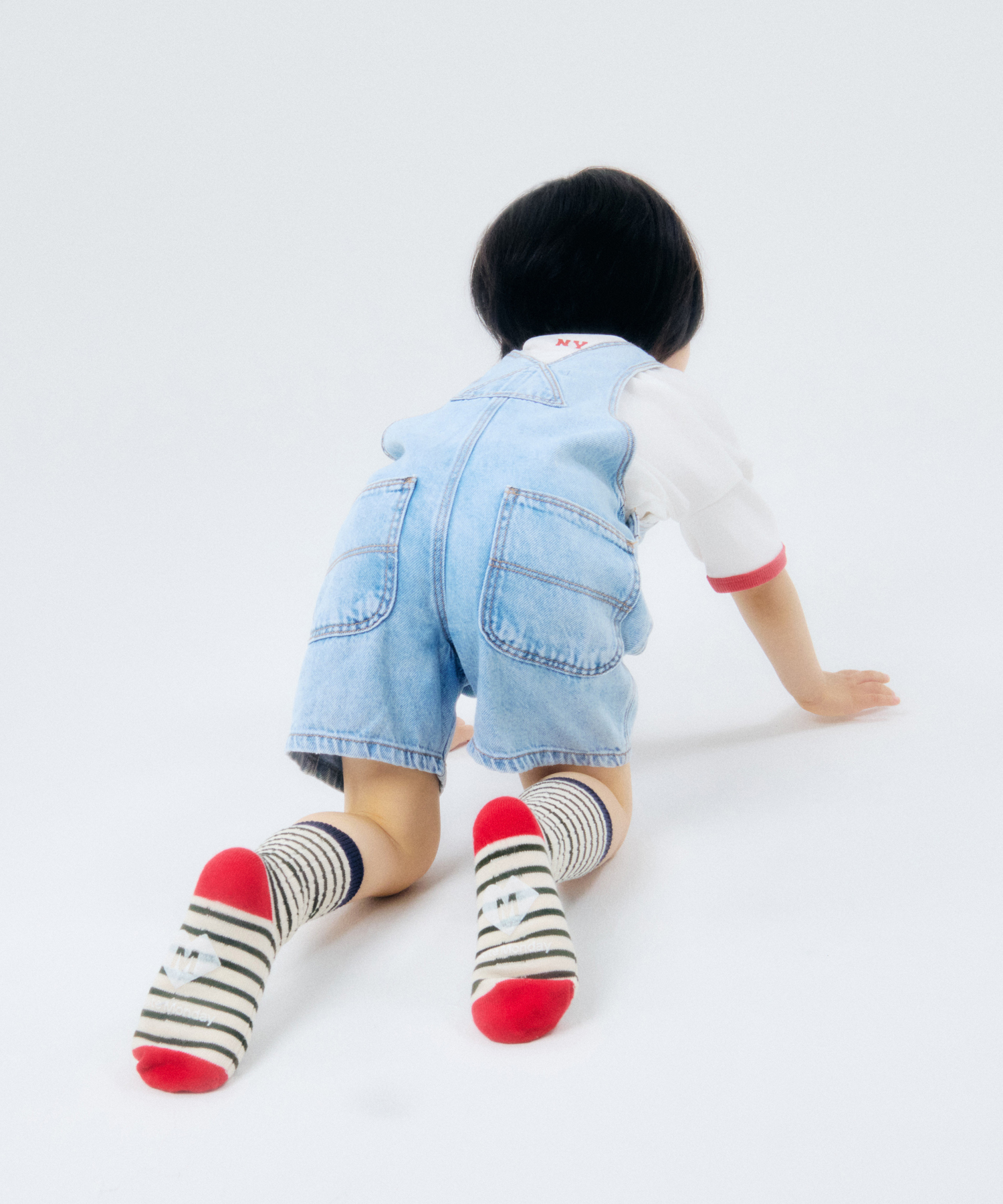 I HATE MONDAY｜Mono Stripe Kids Socks (2colors)