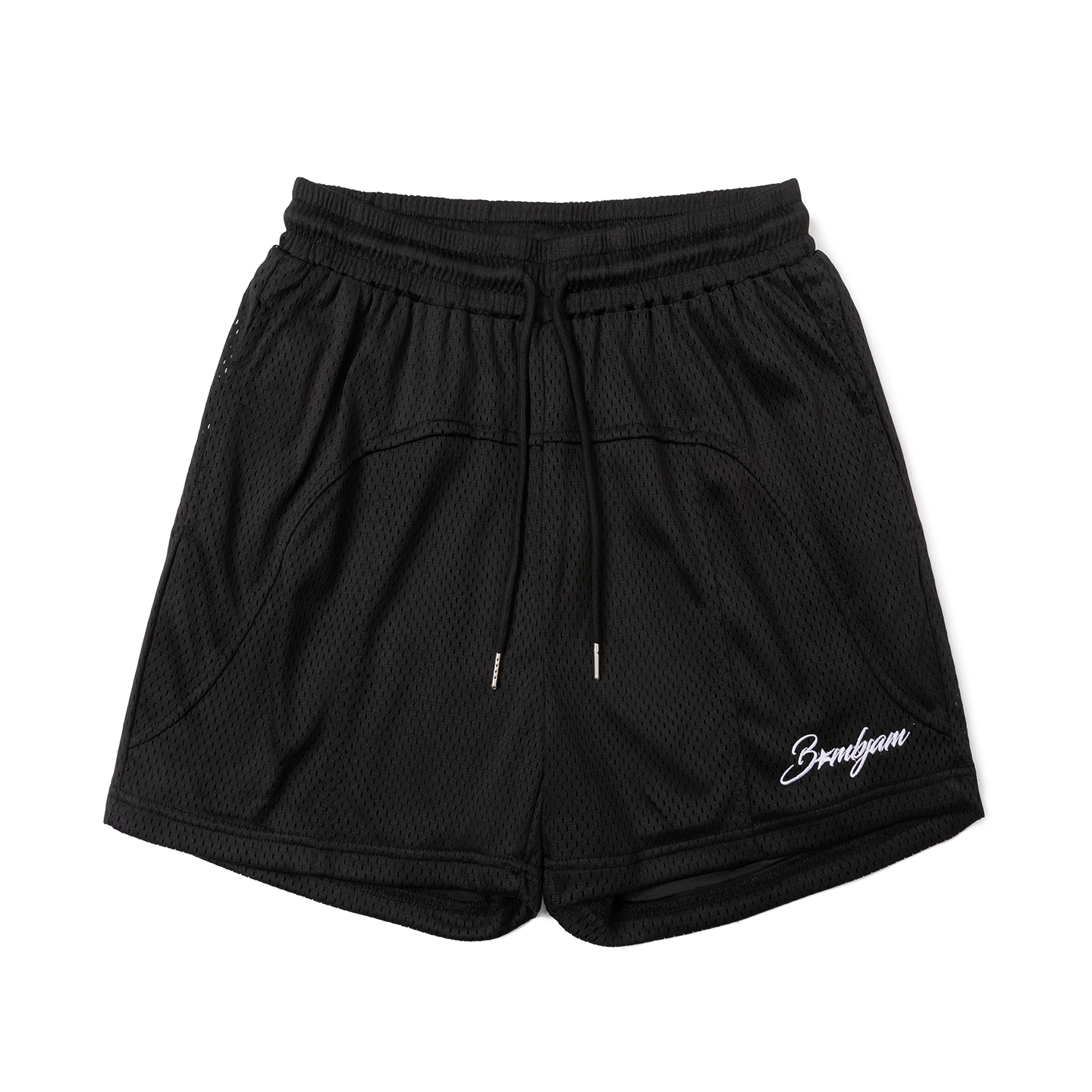 《S.V》全網眼刺繡雙層速乾短褲