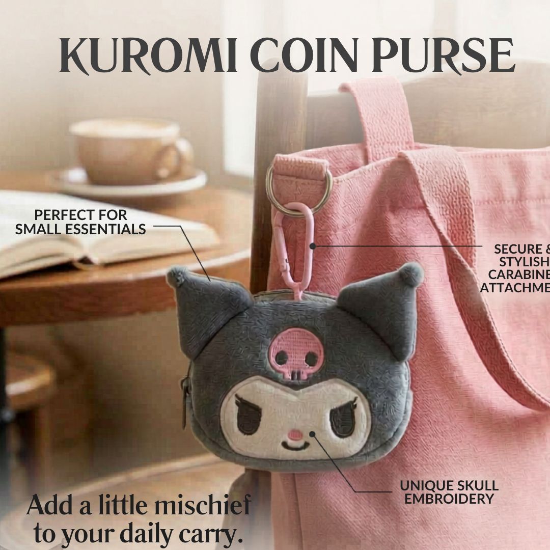 Kuromi Sanrio Keychain Coin Purse