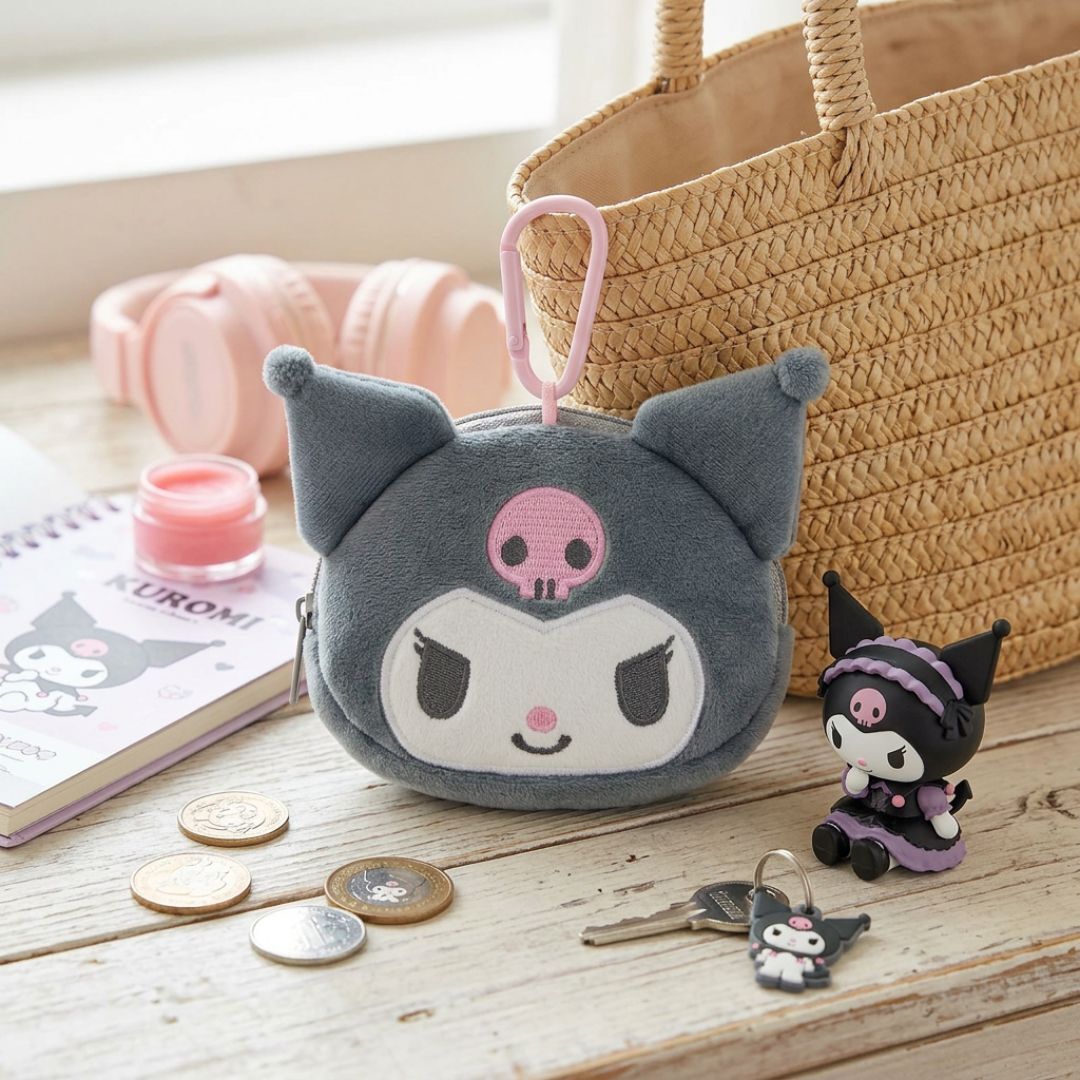 Kuromi Sanrio Keychain Coin Purse