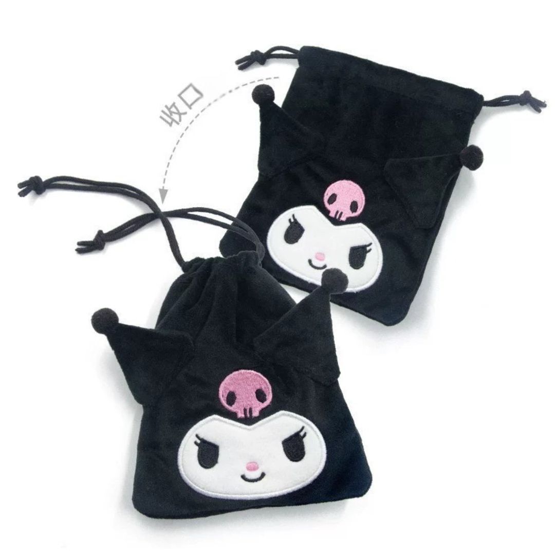 佻皮魔女 Sanrio 多用毛絨索繩袋 化妝袋