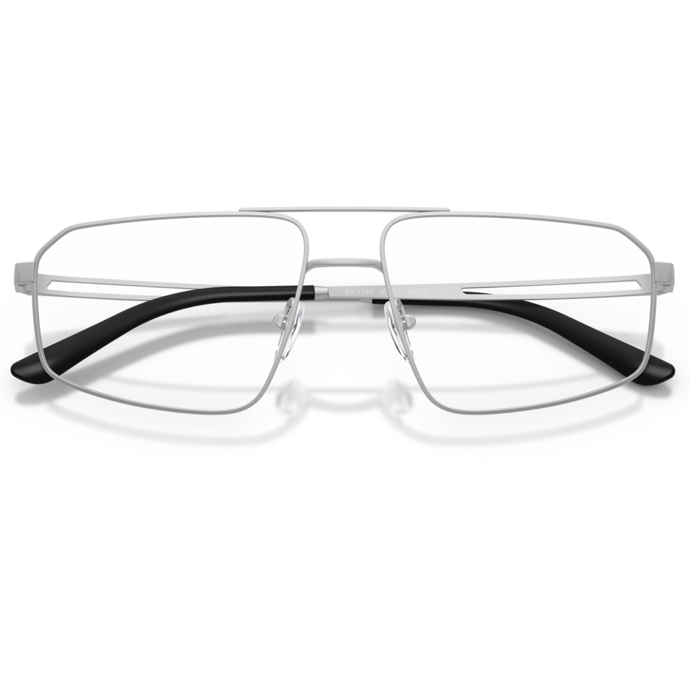 【EMPORIO ARMANI】EA1184 3045-58mm 光學眼鏡(霧光銀色)♦