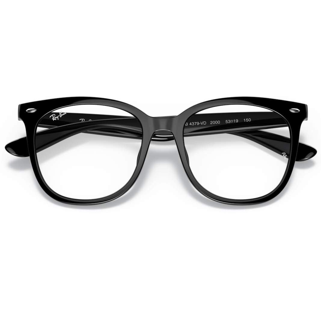 【RayBan】RB4379VD 2000-53mm 方框光學眼鏡♣(黑)